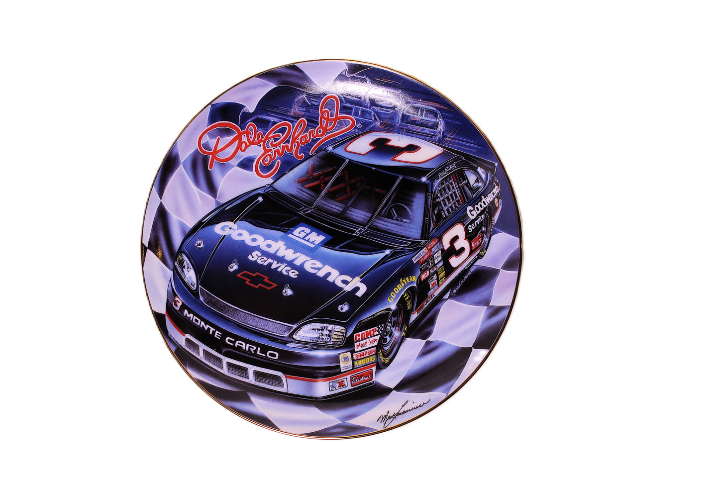 Dale Earnhardt Goodwrench #3 Car Collectible Plate #7