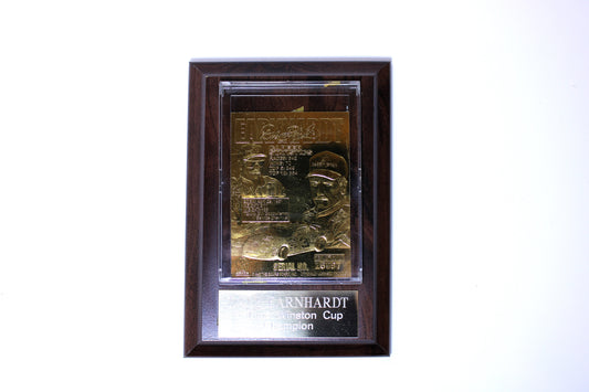 Gold Dale Earnhardt Protected Card On Plaque